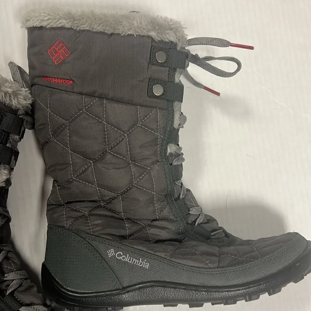Columbia Minx Mid II Omni Heat Boot Size 6 Shale Gray Winter Boots Waterproof